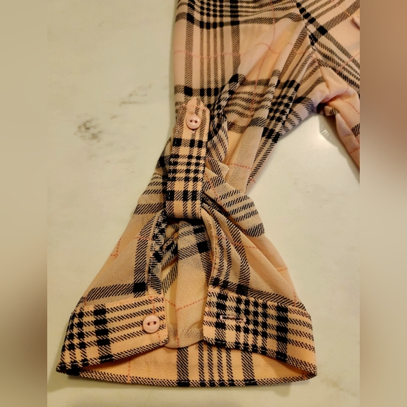 Pink semi sheer button down shirt - Picture 3 of 3